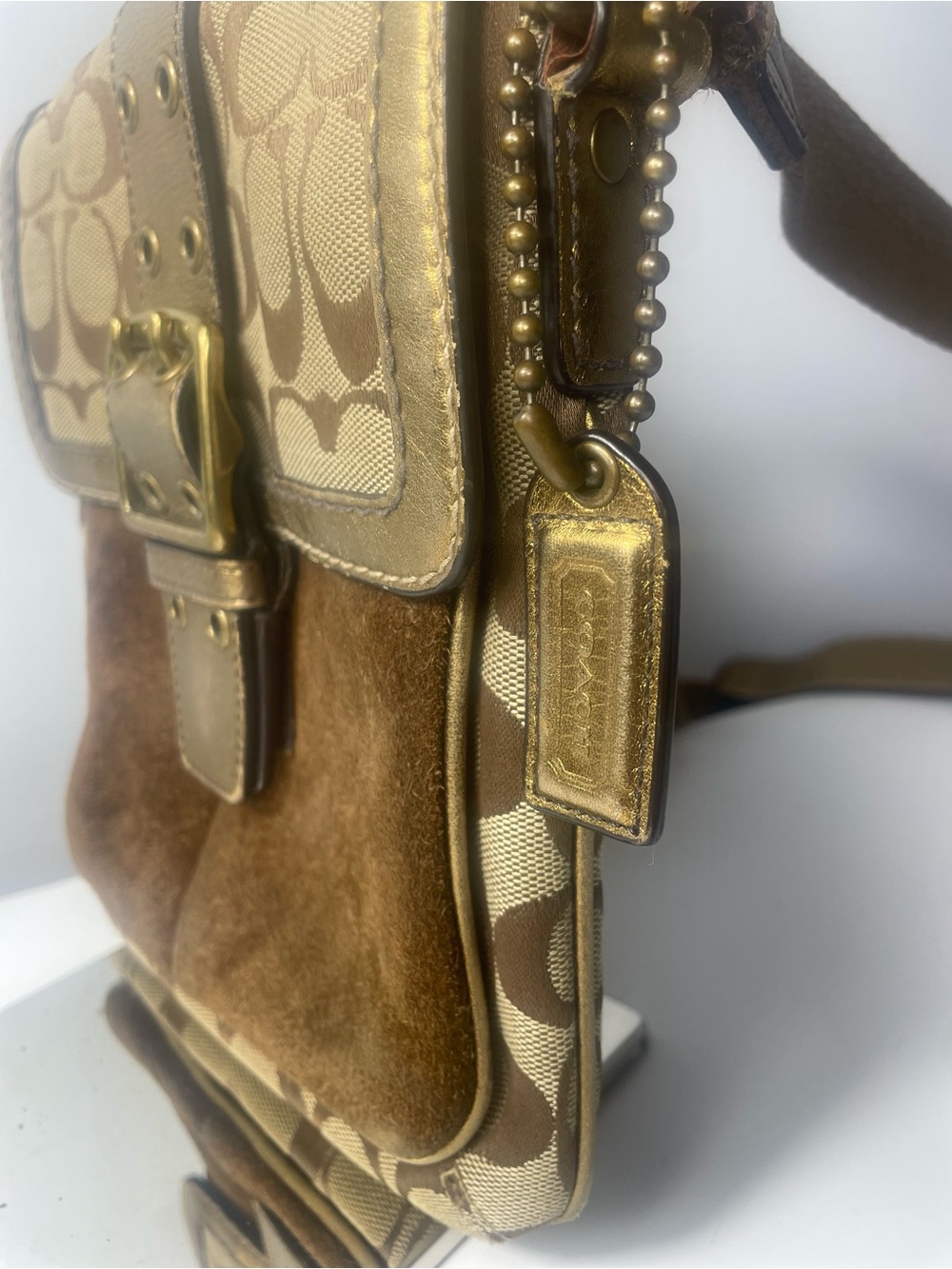 Coach Vintage Special Edition Legacy Canvas & Suede Crossbody RARE - Picture 11 of 16